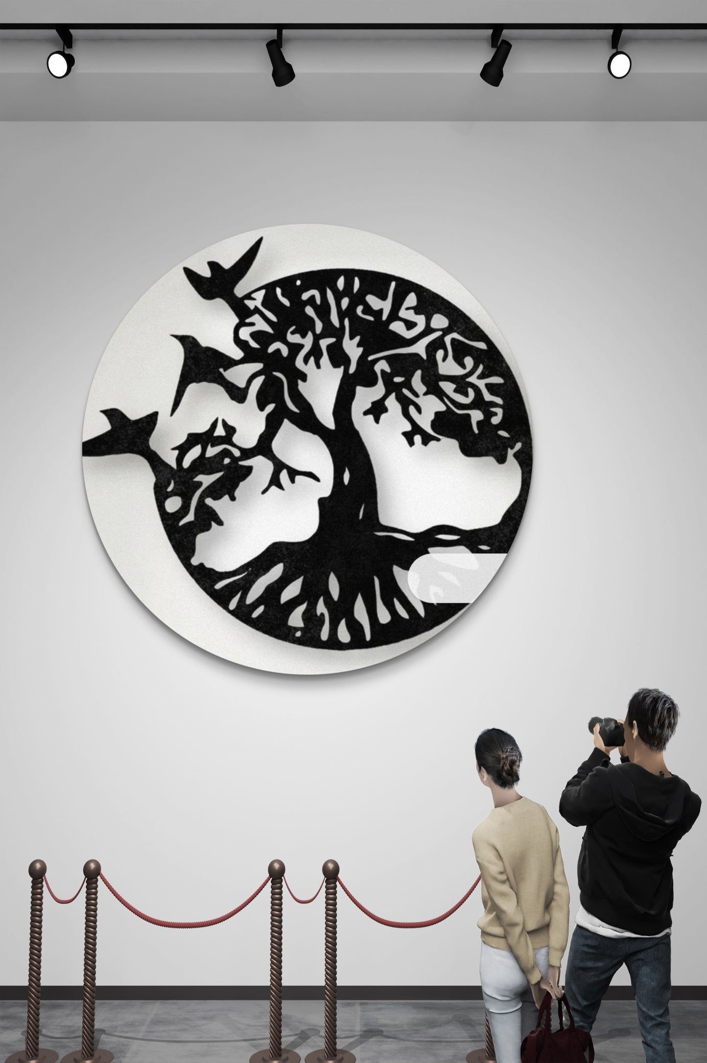 3-D Laser cut Acrylic Mirror Love Birds, Wall Design for home decoration