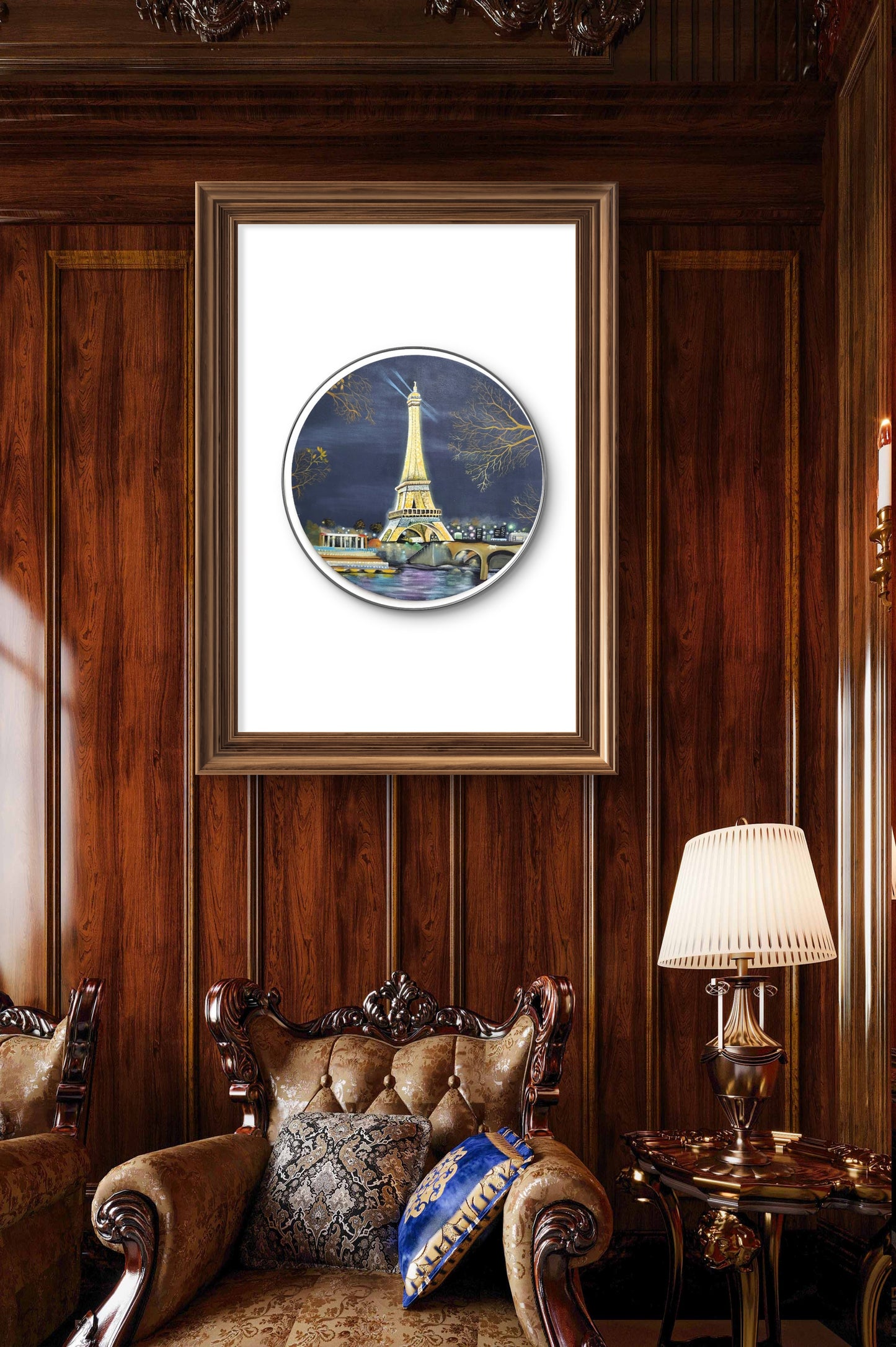 Acrylic hand made Eiffel Tower painting, Paris Landmark, Architectural Wonder, Paris Skyline, Romantic Paris, Parisian Art, Parisian Sunset.