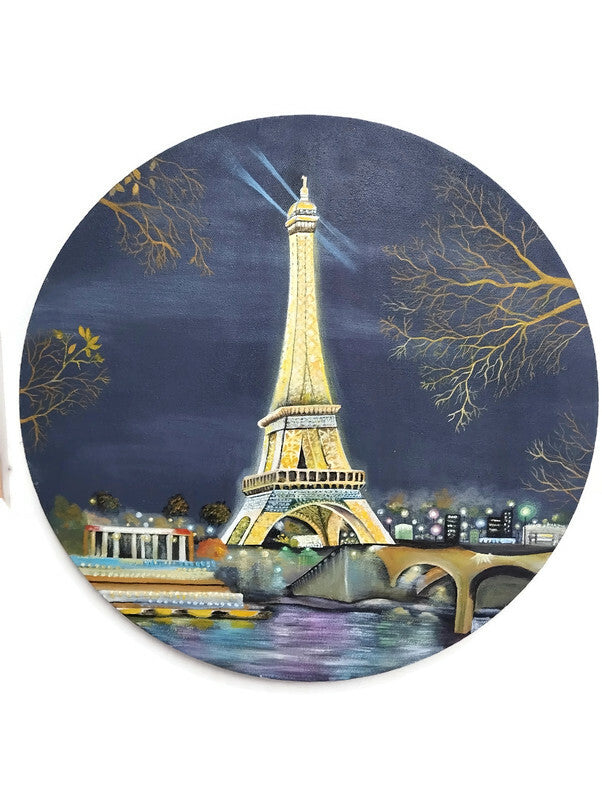 Acrylic hand made Eiffel Tower painting, Paris Landmark, Architectural Wonder, Paris Skyline, Romantic Paris, Parisian Art, Parisian Sunset.