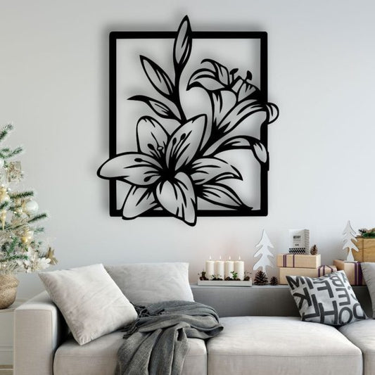 Home Decoration Flower Design Wooden Wall Art