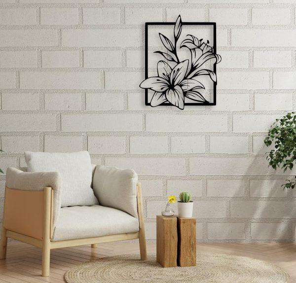 Home Decoration Flower Design Wooden Wall Art